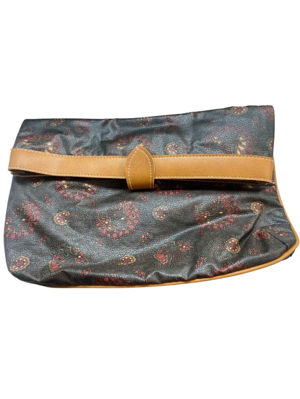 Vintage Avon Paisley Print Tote Bag & Matching Travel Clutch Tan Accents UNUSED - Picture 5 of 10